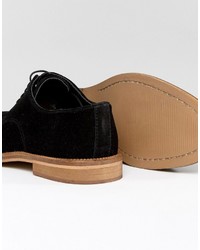 schwarze Wildleder Derby Schuhe von Asos