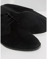 schwarze Wildleder Derby Schuhe von Asos