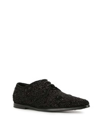 schwarze Wildleder Derby Schuhe von Dolce & Gabbana