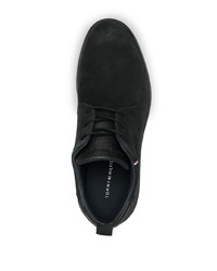 schwarze Wildleder Derby Schuhe von Tommy Hilfiger