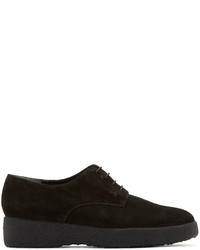 schwarze Wildleder Derby Schuhe von Robert Clergerie