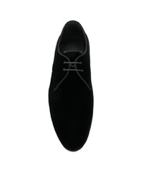 schwarze Wildleder Derby Schuhe von Saint Laurent
