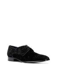 schwarze Wildleder Derby Schuhe von Jimmy Choo