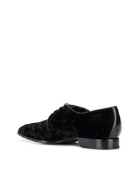 schwarze Wildleder Derby Schuhe von Jimmy Choo