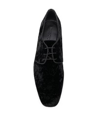 schwarze Wildleder Derby Schuhe von Jimmy Choo