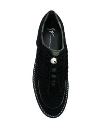 schwarze Wildleder Derby Schuhe von Giuseppe Zanotti Design