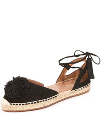 schwarze Wildleder Espadrilles von Aquazzura