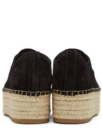 schwarze Wildleder Espadrilles von Miu Miu