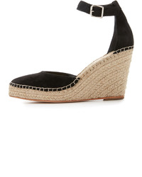 schwarze Wildleder Espadrilles von Loeffler Randall