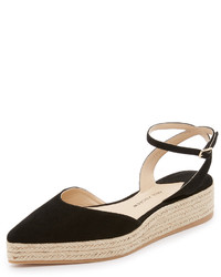 schwarze Wildleder Espadrilles von Paul Andrew