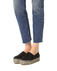 schwarze Wildleder Espadrilles von Steven