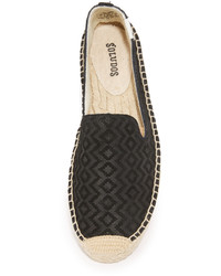 schwarze Wildleder Espadrilles von Soludos