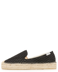 schwarze Wildleder Espadrilles von Soludos