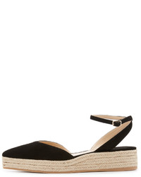 schwarze Wildleder Espadrilles von Paul Andrew