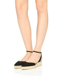 schwarze Wildleder Espadrilles von Paul Andrew