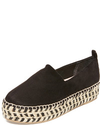 schwarze Wildleder Espadrilles von Steven