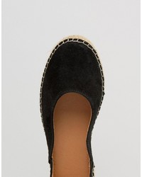 schwarze Wildleder Espadrilles von Park Lane