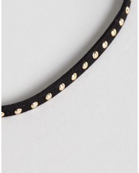 schwarze Wildleder Halskette von Reclaimed Vintage
