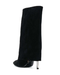 schwarze Wildleder mittelalte Stiefel von Balmain