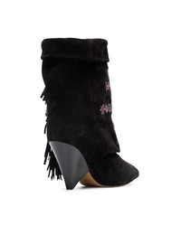 schwarze Wildleder mittelalte Stiefel von Isabel Marant