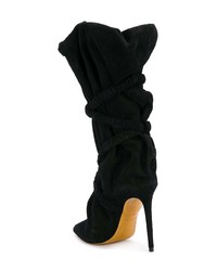 schwarze Wildleder mittelalte Stiefel von Alexandre Vauthier