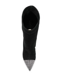 schwarze Wildleder mittelalte Stiefel von Alexandre Vauthier