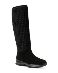 schwarze Wildleder mittelalte Stiefel von Hogan