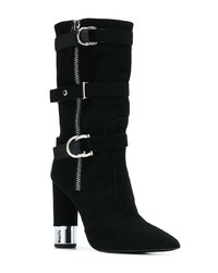 schwarze Wildleder mittelalte Stiefel von Giuseppe Zanotti Design