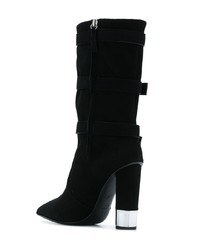 schwarze Wildleder mittelalte Stiefel von Giuseppe Zanotti Design