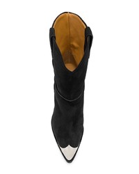 schwarze Wildleder mittelalte Stiefel von Isabel Marant