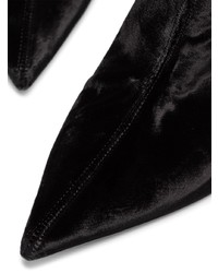 schwarze Wildleder mittelalte Stiefel von Amina Muaddi