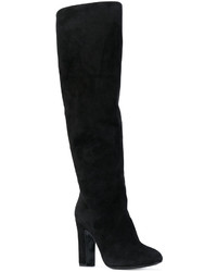 schwarze Wildleder mittelalte Stiefel von Dolce & Gabbana