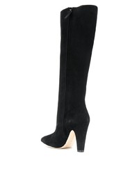 schwarze Wildleder mittelalte Stiefel von Manolo Blahnik