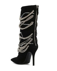 schwarze Wildleder mittelalte Stiefel von Giuseppe Zanotti Design