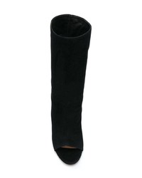 schwarze Wildleder mittelalte Stiefel von Aquazzura