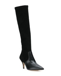 schwarze Wildleder mittelalte Stiefel von Tory Burch