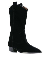 schwarze Wildleder mittelalte Stiefel von Gia Couture