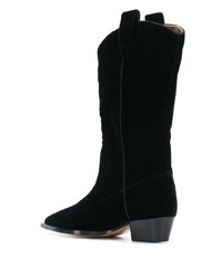 schwarze Wildleder mittelalte Stiefel von Gia Couture