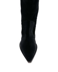 schwarze Wildleder mittelalte Stiefel von Gia Couture