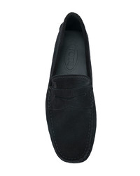 schwarze Wildleder Mokassins von Tod's