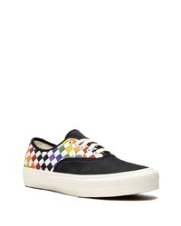 schwarze Wildleder niedrige Sneakers mit Karomuster von Vans