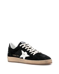 schwarze Wildleder niedrige Sneakers mit Sternenmuster von Golden Goose