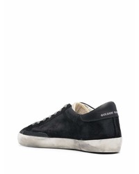 schwarze Wildleder niedrige Sneakers mit Sternenmuster von Golden Goose