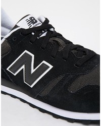 schwarze Wildleder niedrige Sneakers von New Balance