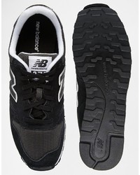 schwarze Wildleder niedrige Sneakers von New Balance