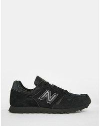 schwarze Wildleder niedrige Sneakers von New Balance