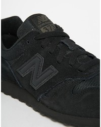 schwarze Wildleder niedrige Sneakers von New Balance