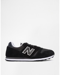 schwarze Wildleder niedrige Sneakers von New Balance