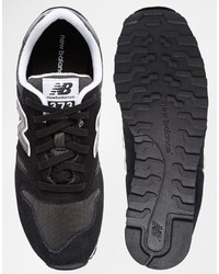 schwarze Wildleder niedrige Sneakers von New Balance