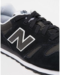 schwarze Wildleder niedrige Sneakers von New Balance